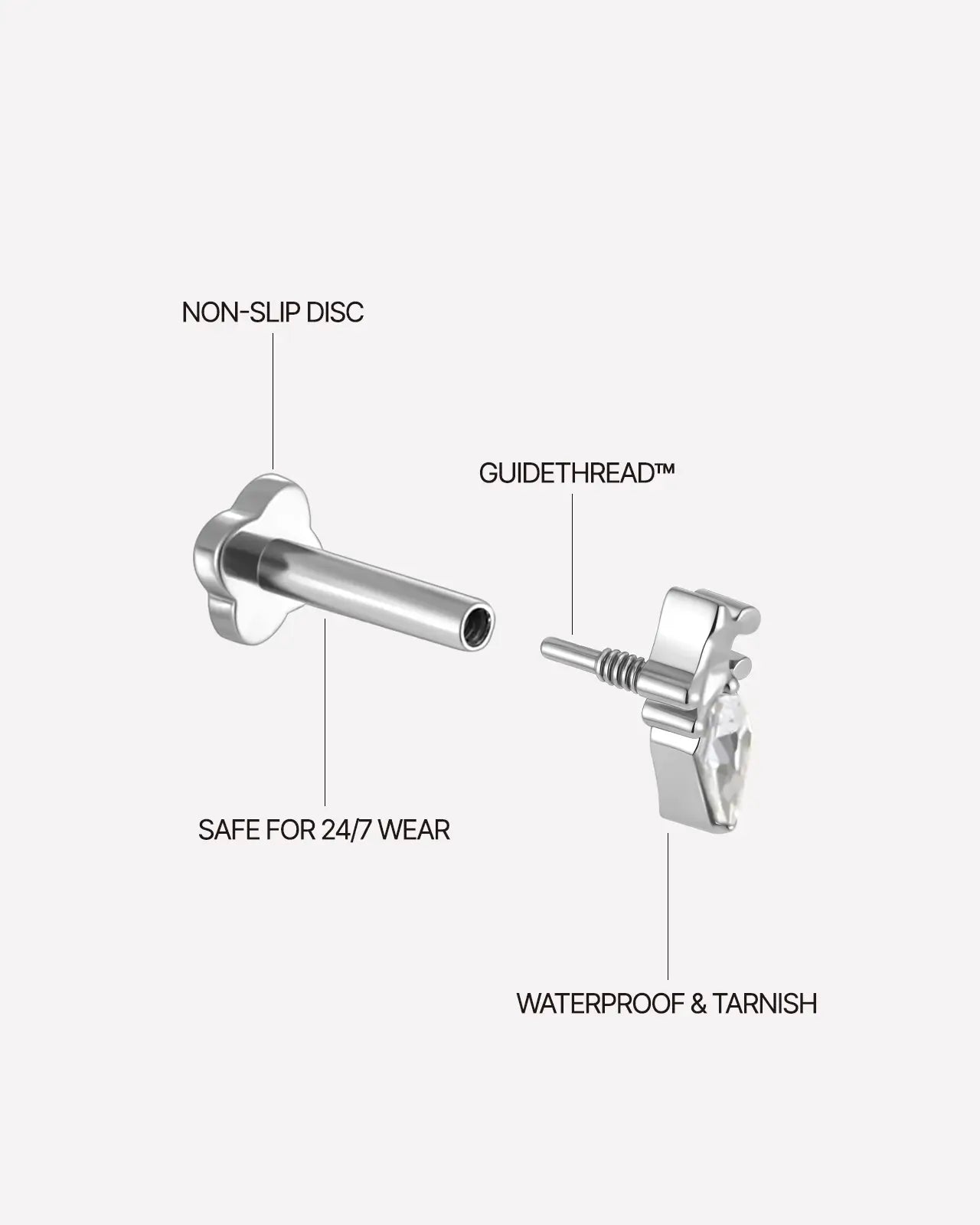 Iris Veil Flatback-Stecker