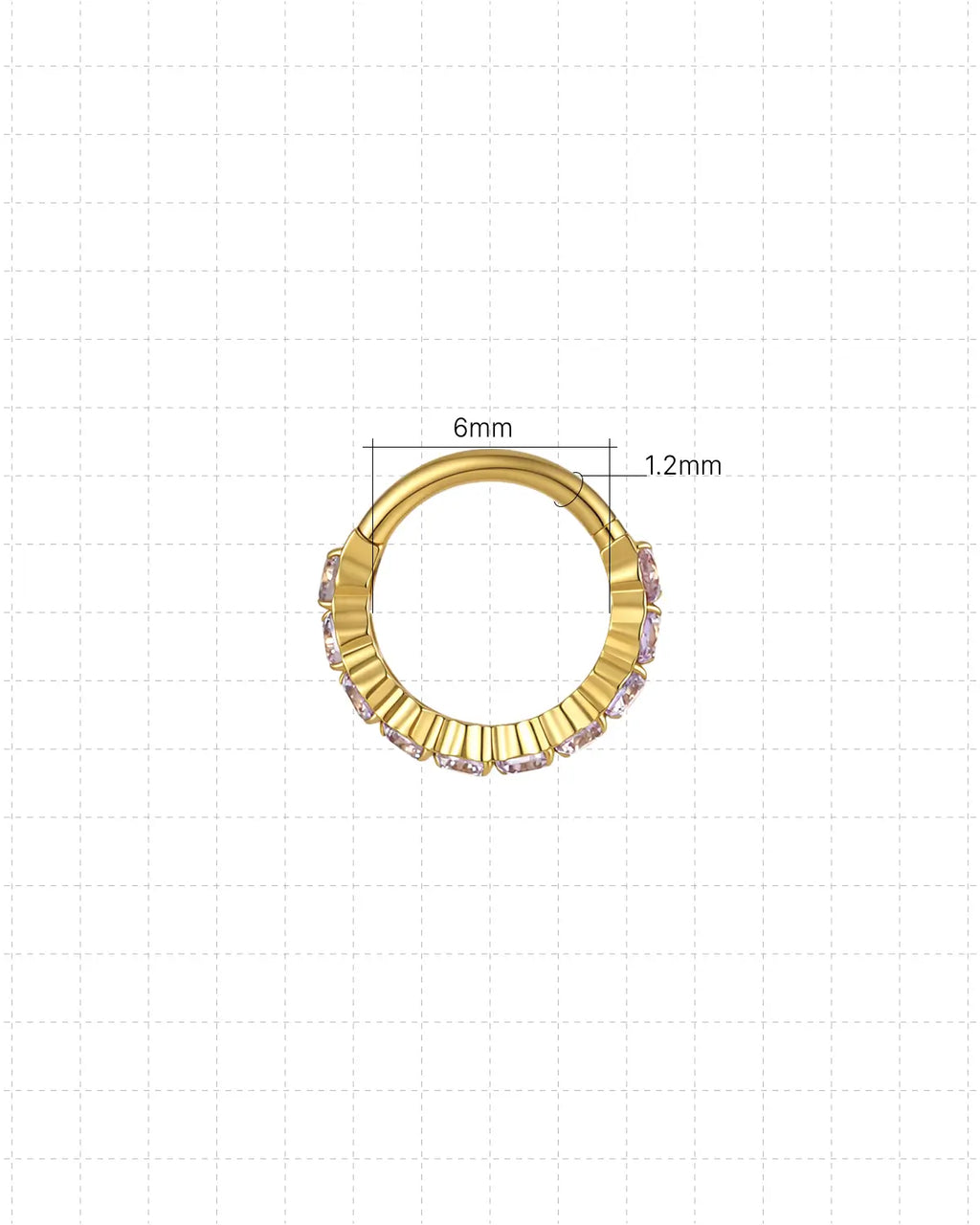 Half Pavé Eternity Clicker