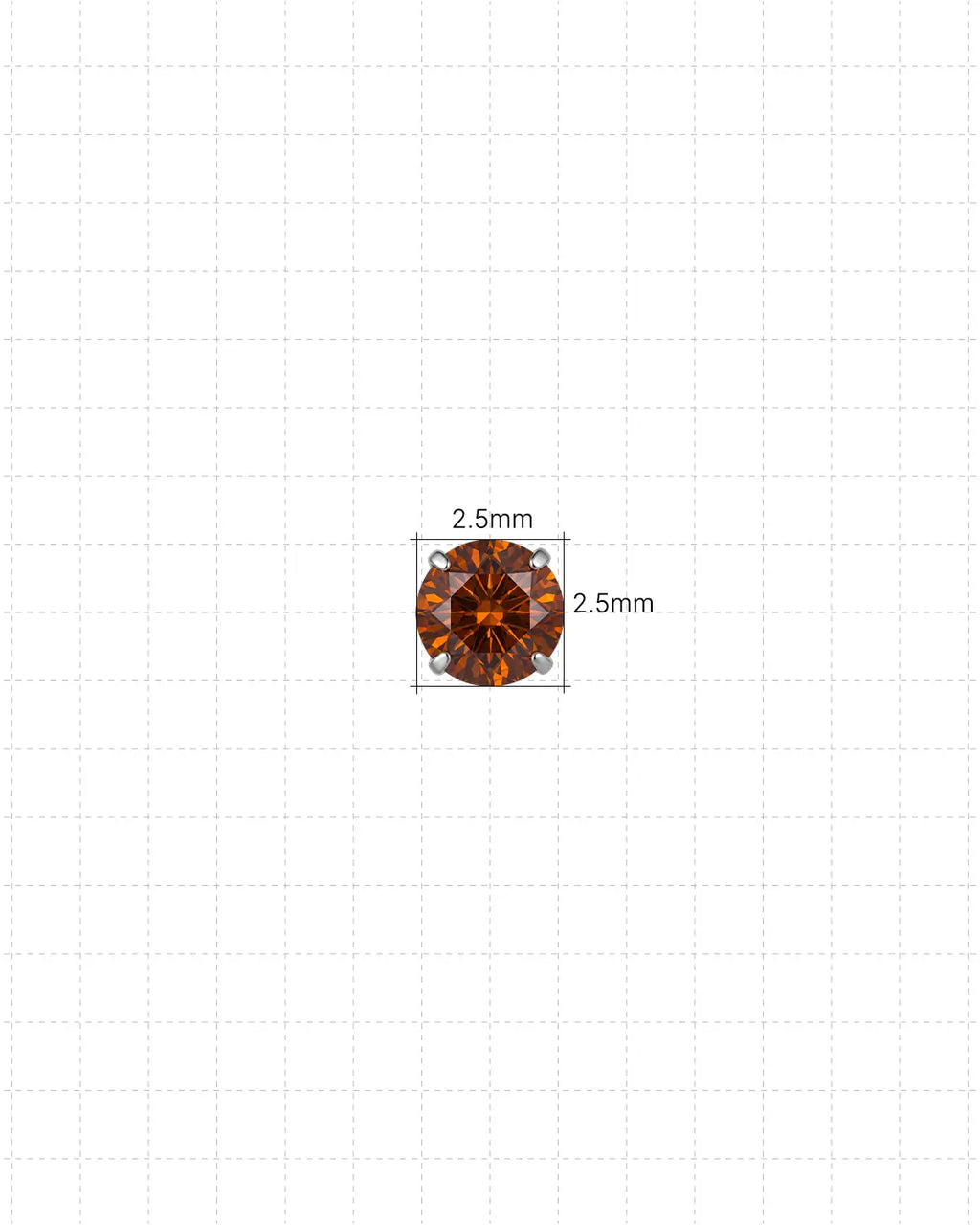 Brillanter Moissanit Solitaire Flatback Stud