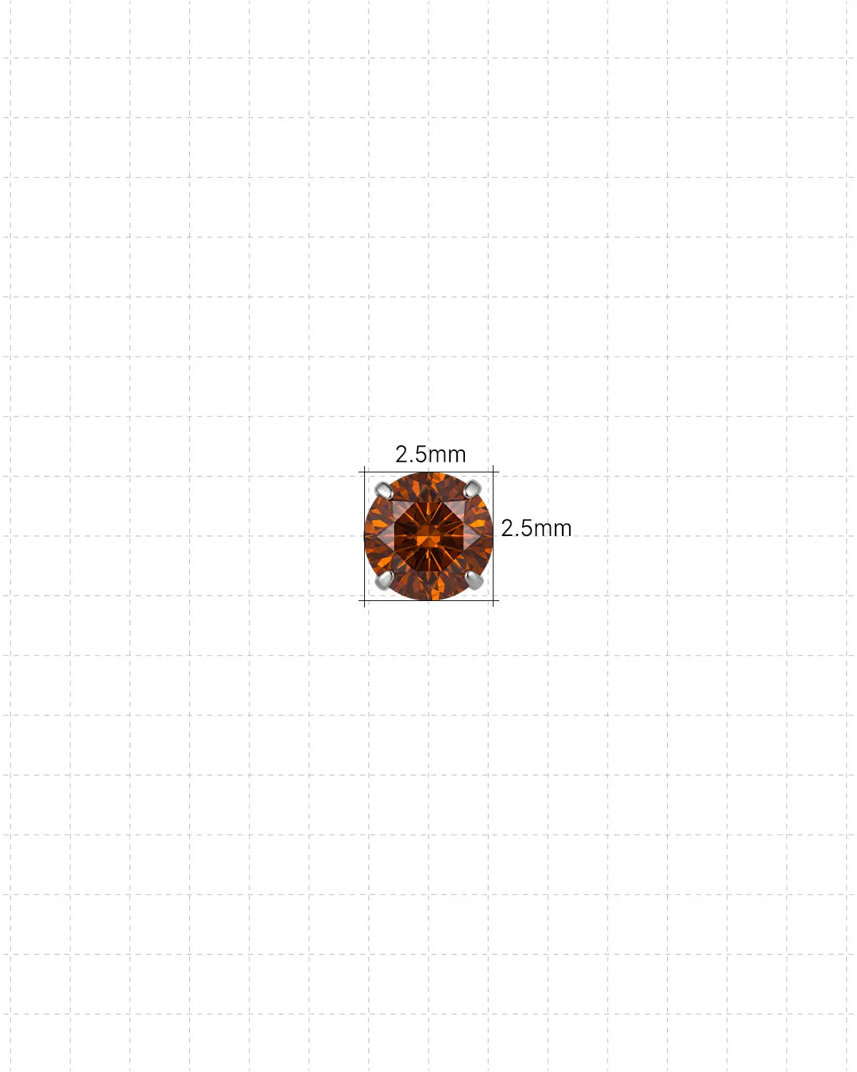 Brillanter Moissanit Solitaire Flatback Stud