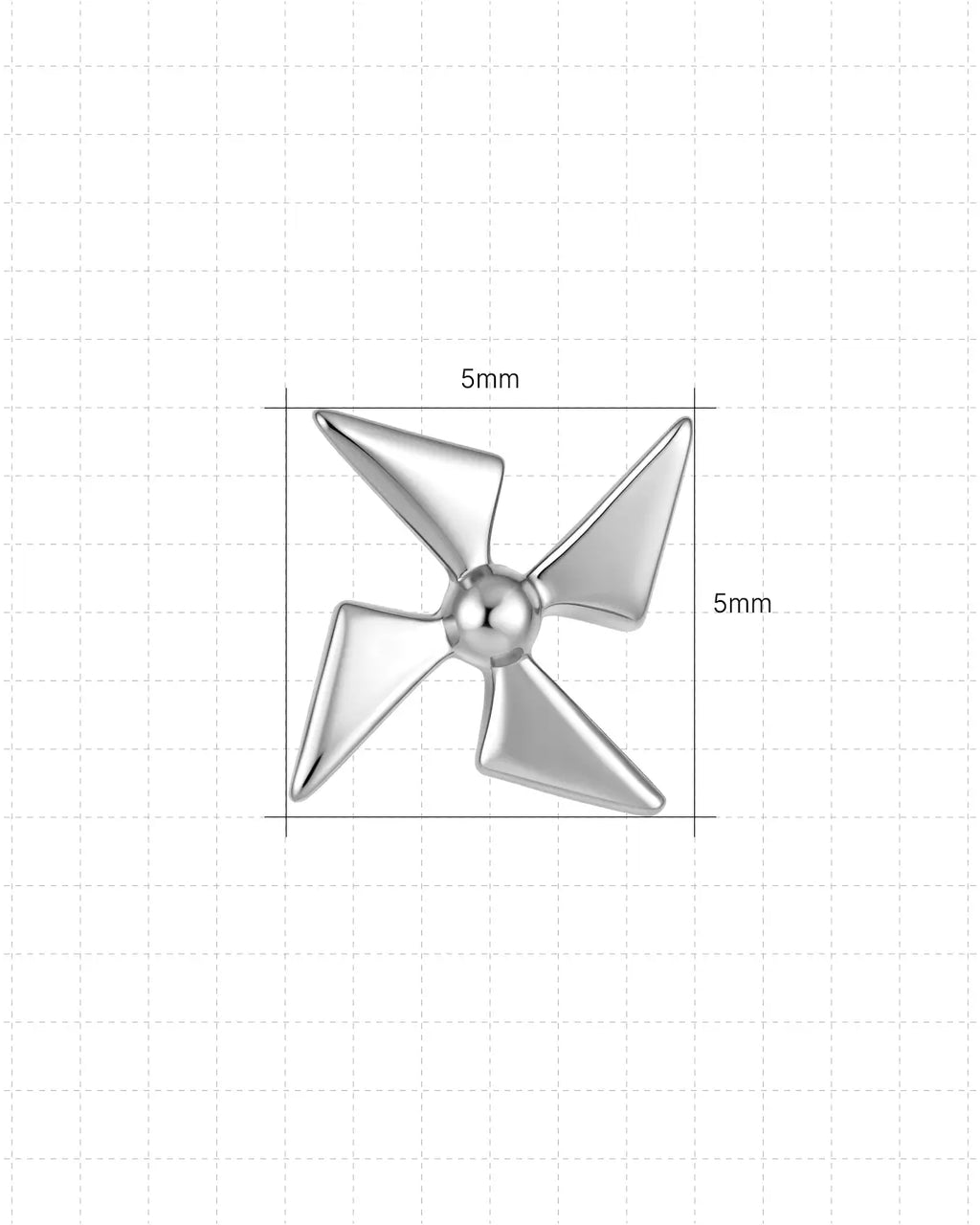 Pinwheel Flatback Stud