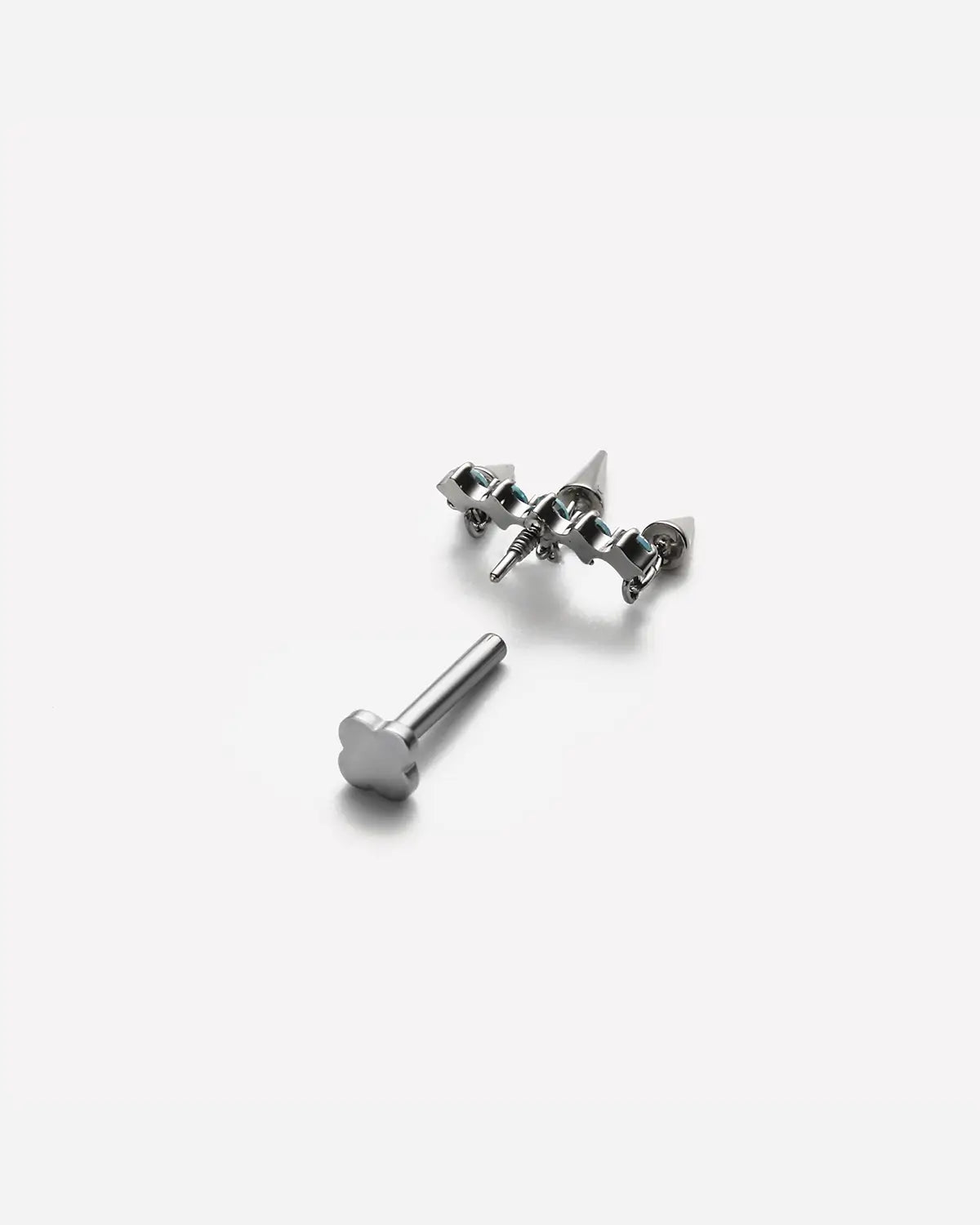 Triple Cone Dangle Flatback Stud