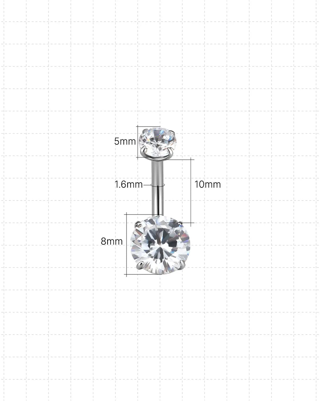 Twin Radiance Belly Button Ring