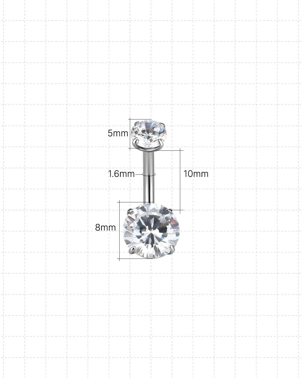 Twin Radiance Belly Button Ring