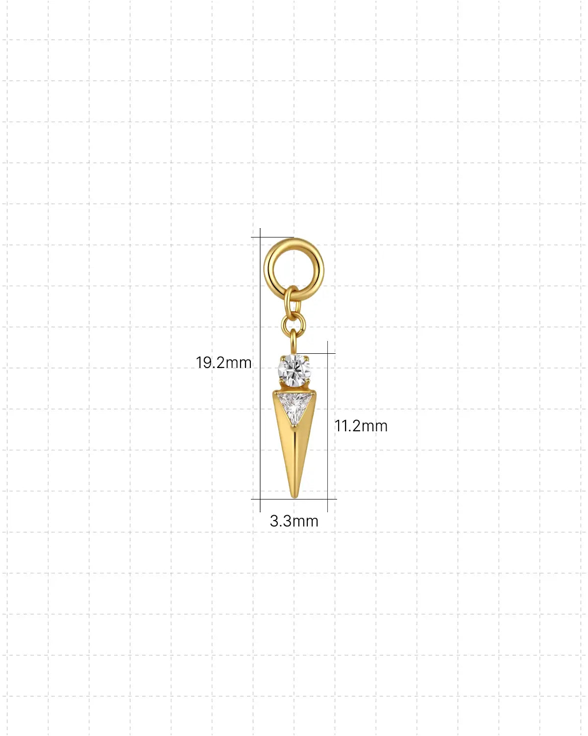 Prism Spike Hoop Charm