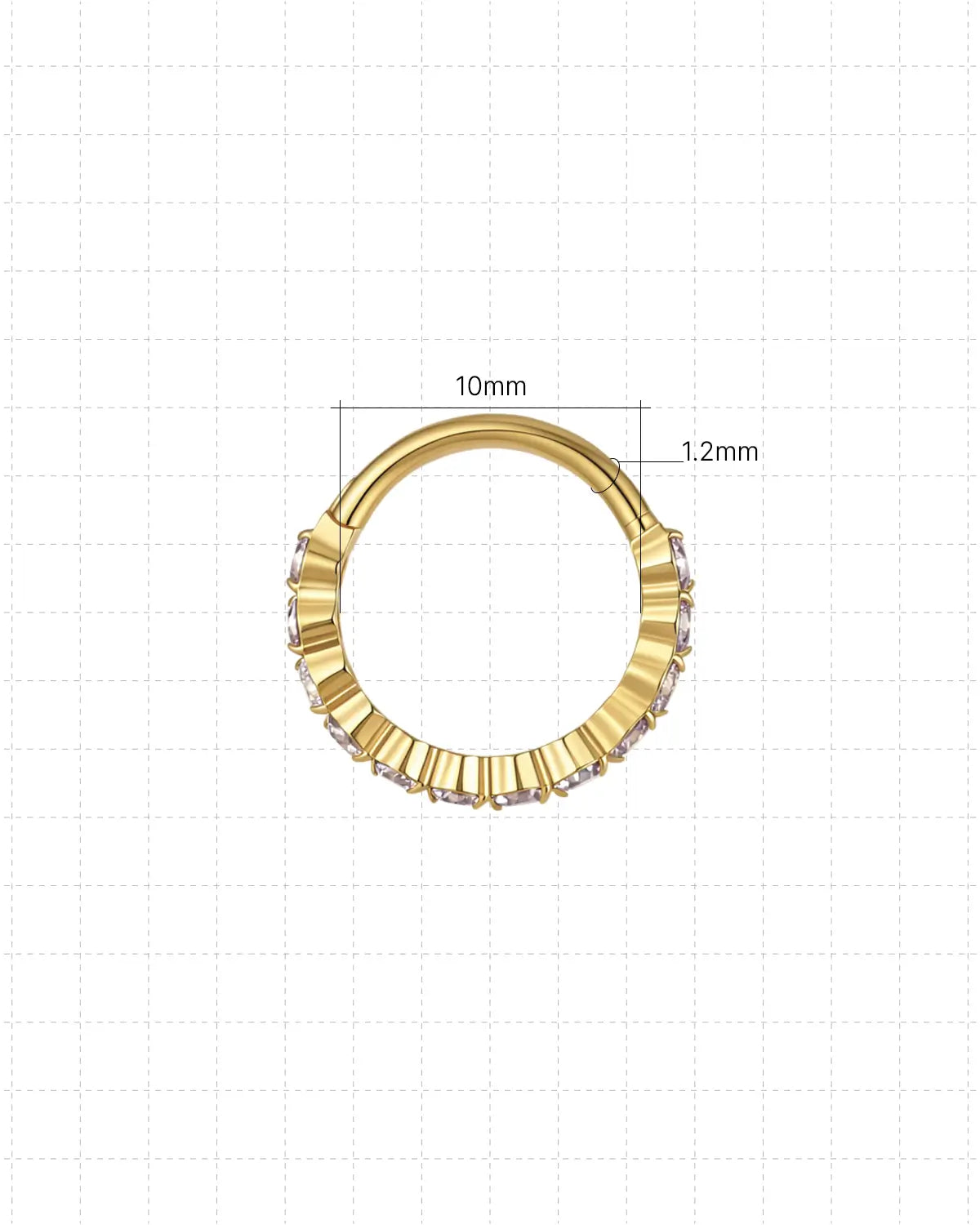 Half Pavé Eternity Clicker