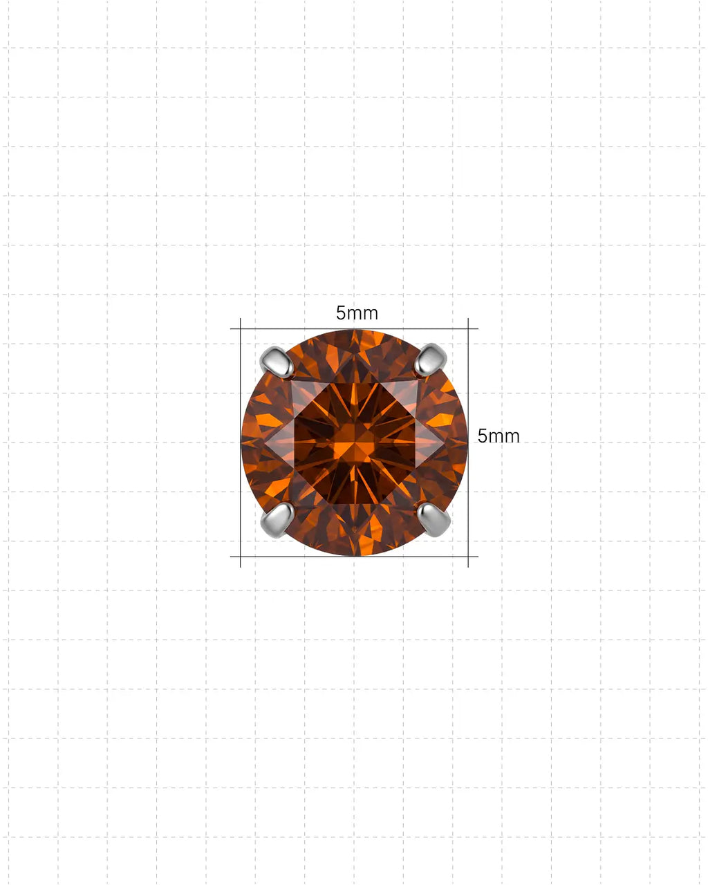 Brillanter Moissanit Solitaire Flatback Stud
