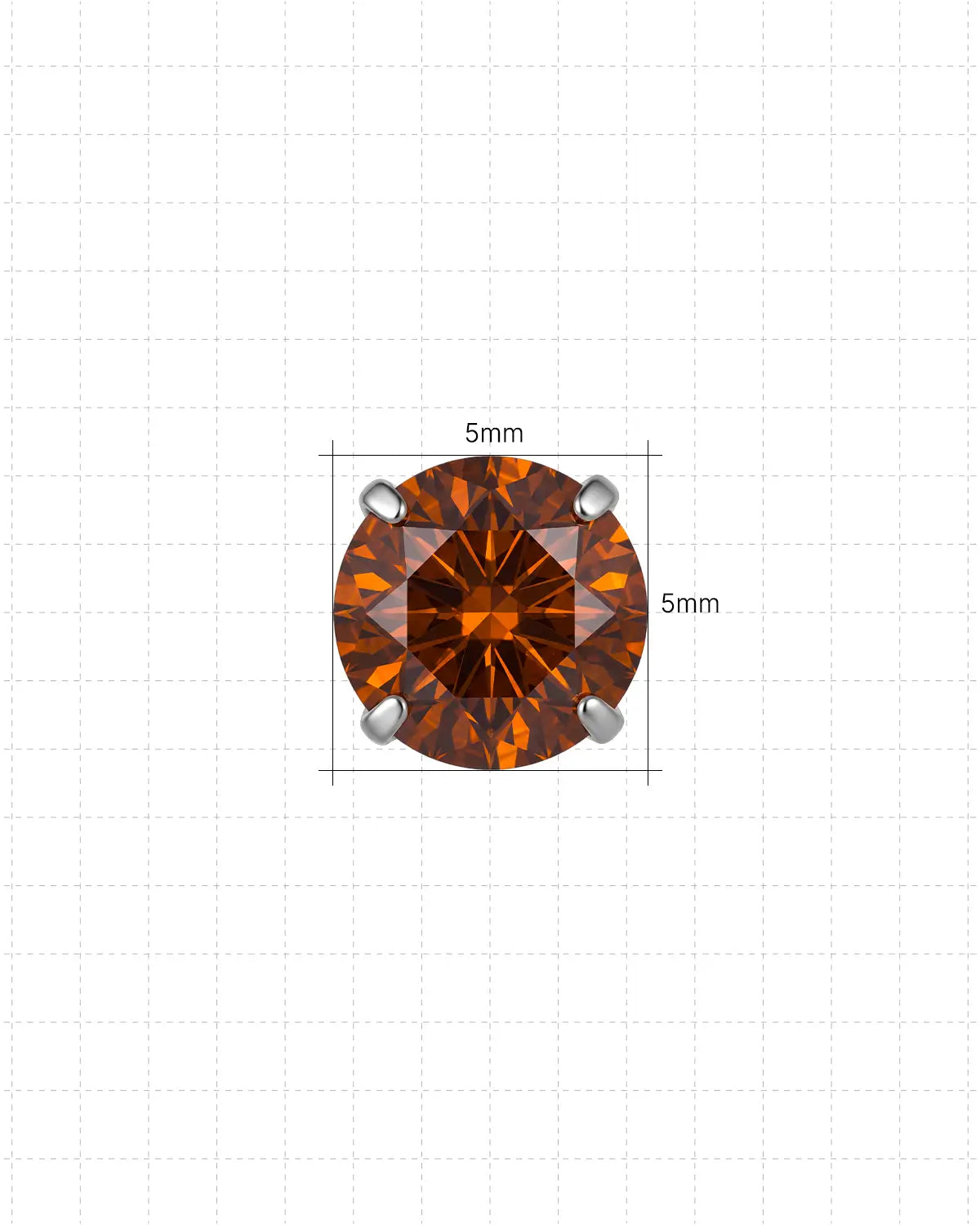 Brilliant Moissanite Solitaire Flatback Stud