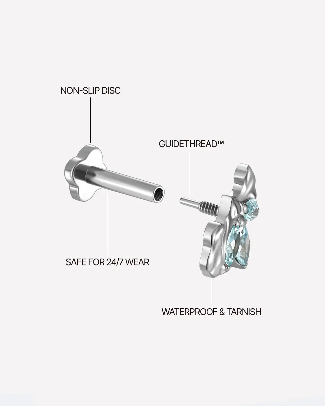 Eclipse Wing Flatback Stud