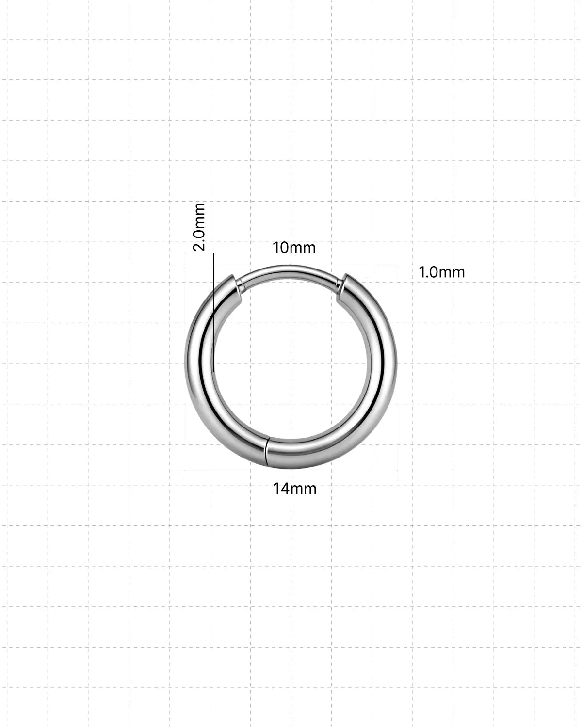 Classic Titanium Hinged Hoop