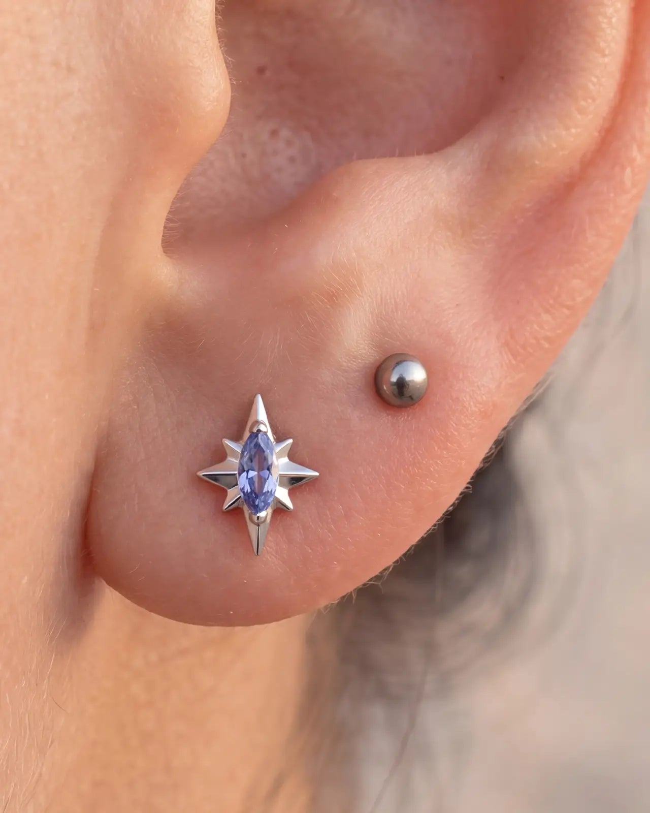 Starlight Compass Flatback Stud