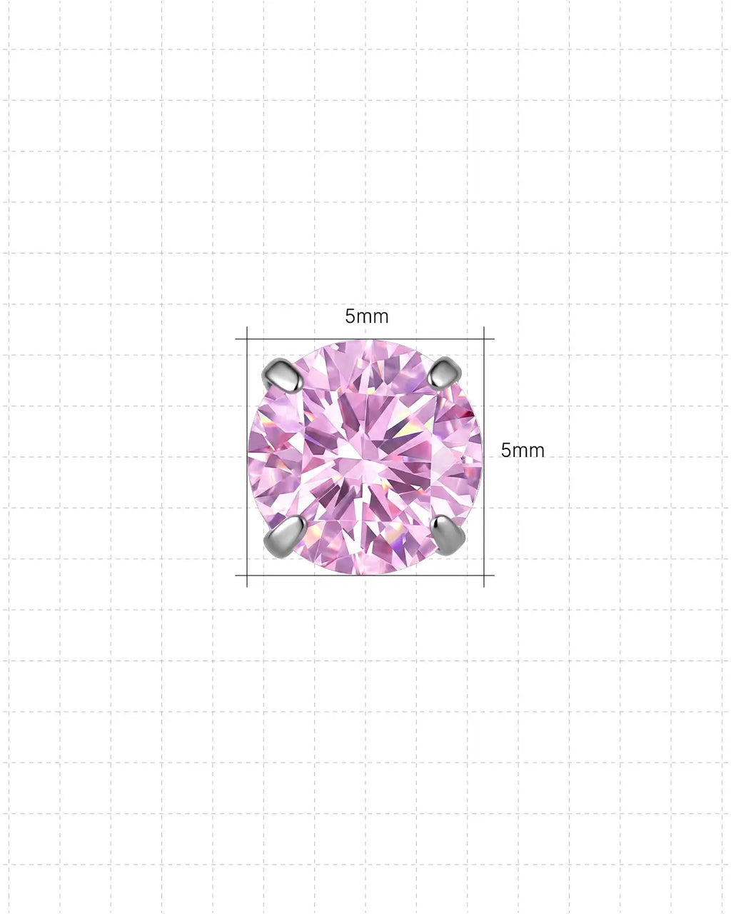 Brillanter Moissanit Solitaire Flatback Stud