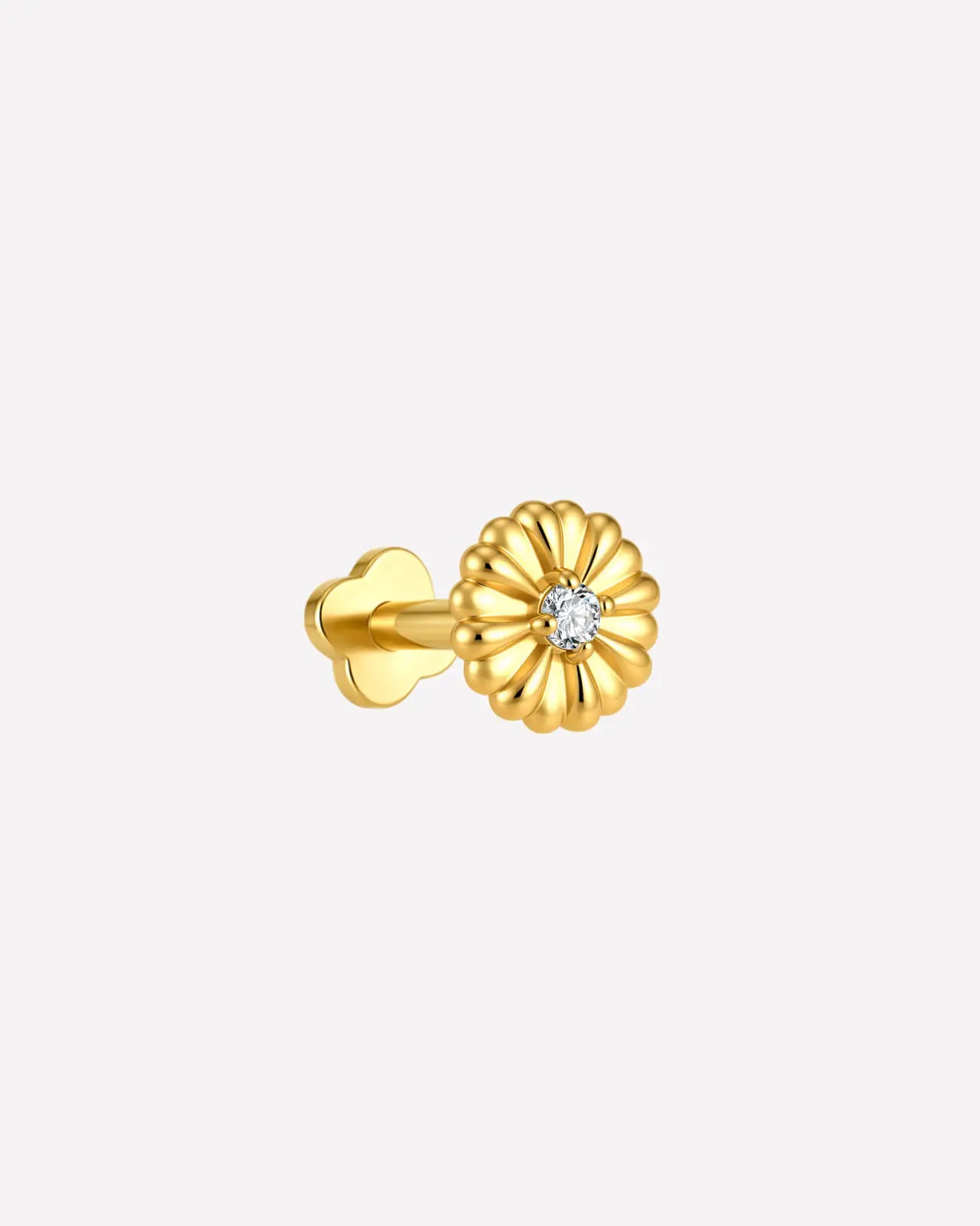 Radiant Petal Bloom Flatback Stud