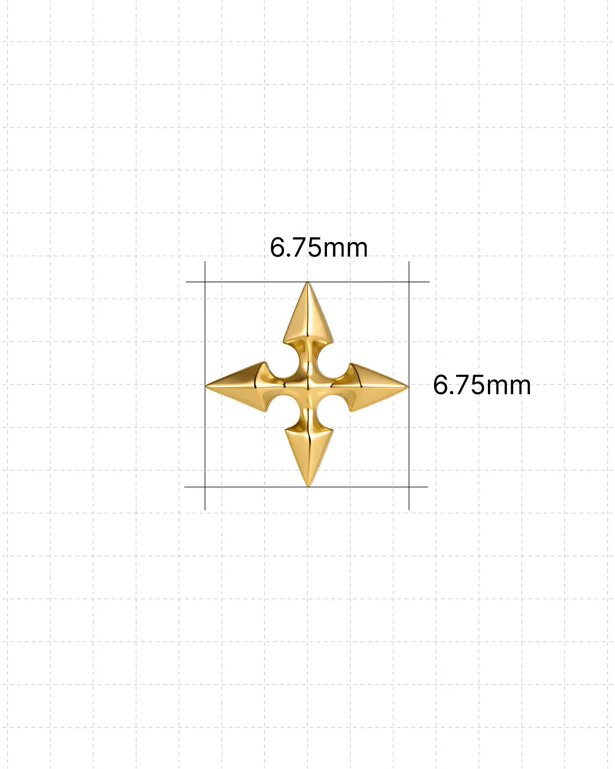Gothic-Kreuz-Flatback-Niet