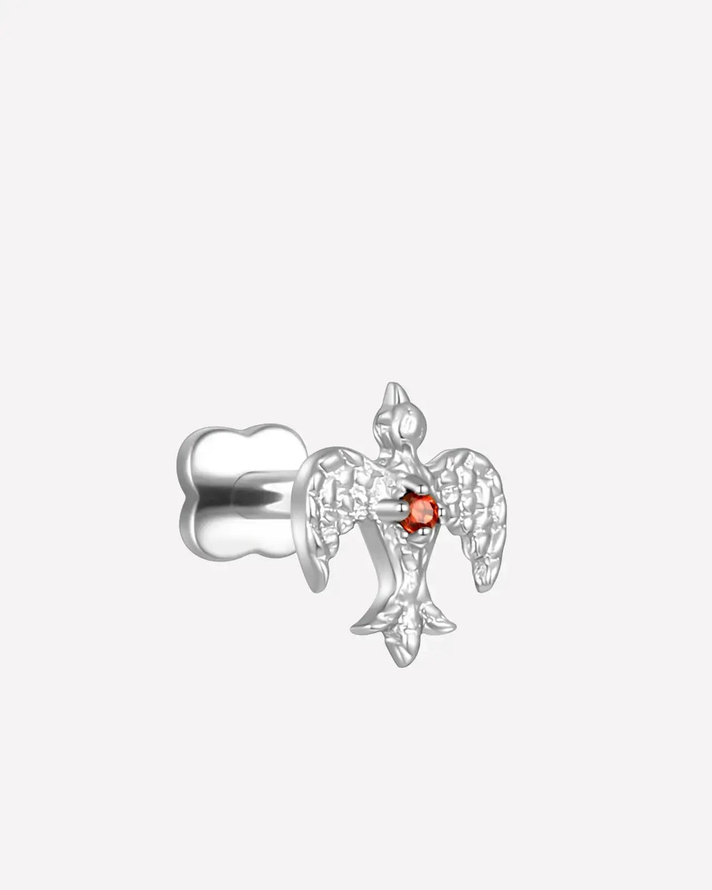 Crimson Winged Bird Flatback Stud