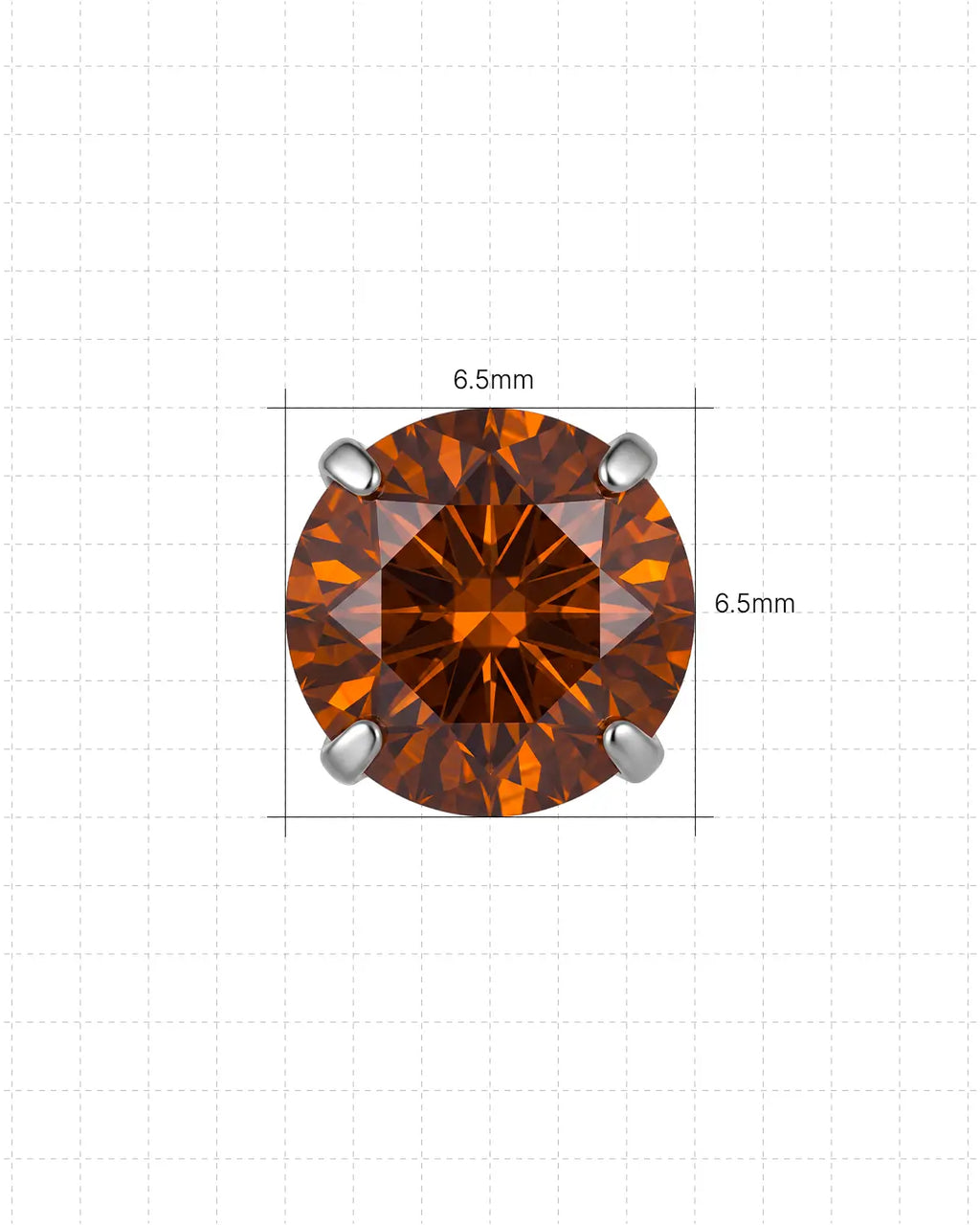 Brillanter Moissanit Solitaire Flatback Stud