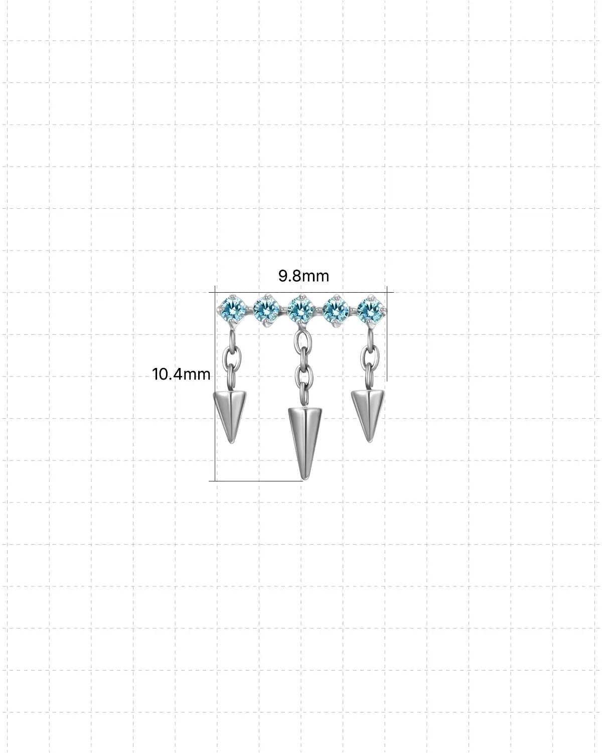Perno plano colgante de triple cono