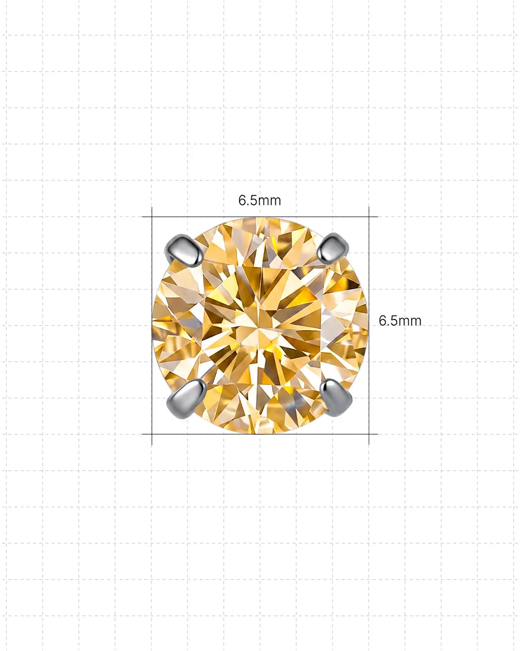 Brillanter Moissanit Solitaire Flatback Stud