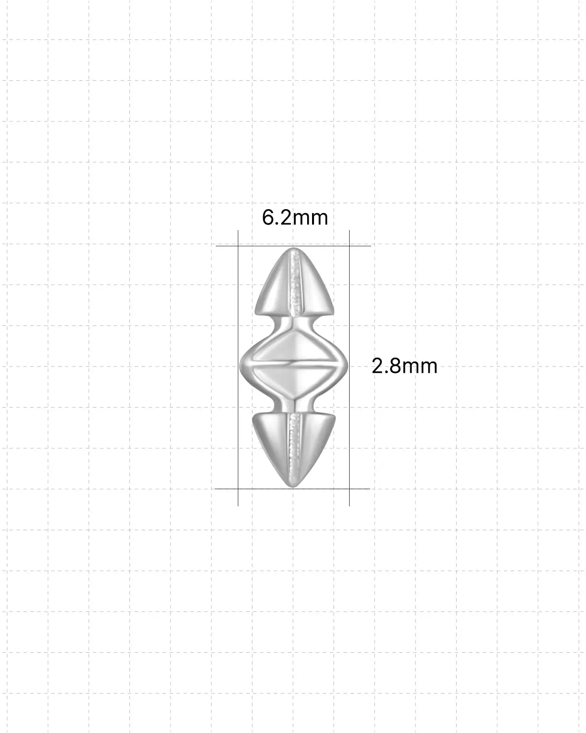 Twin Point Ridge Flatback Stud