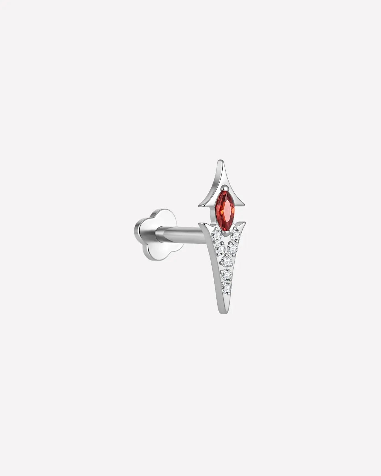 Marquise Spear Halo Flatback Stud