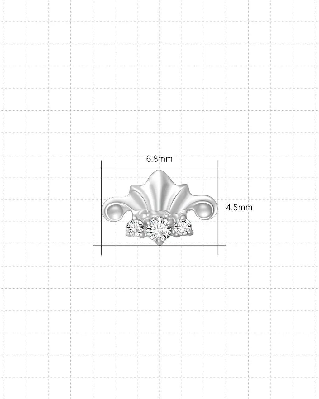 Azurkrone Zirkon Flatback-Stecker