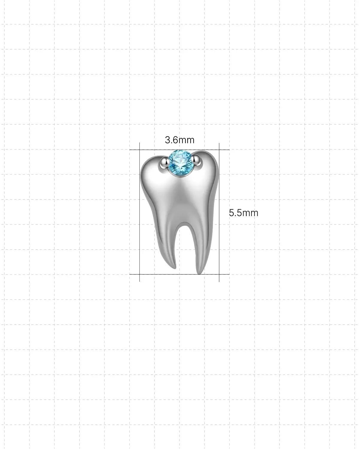 Enchanted Tooth Flatback Stud