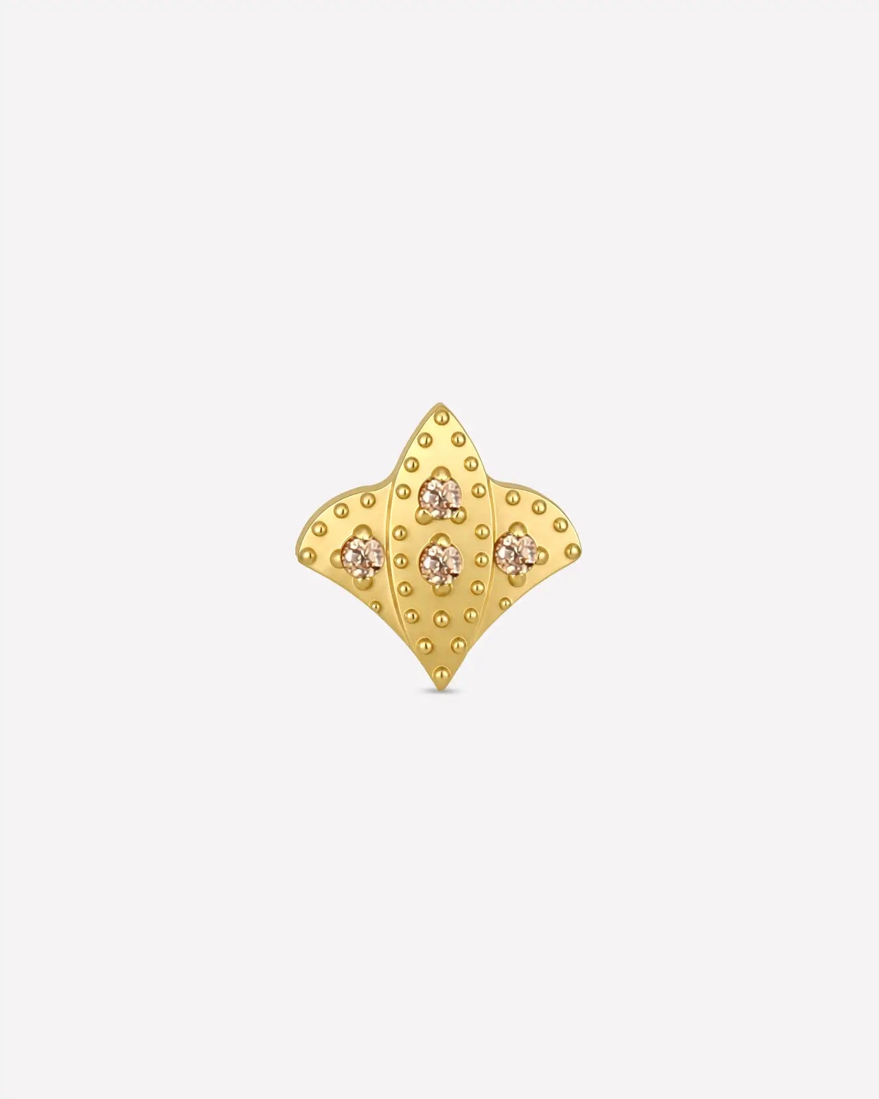 Fleur-De-Lis Pavé Flatback Stud
