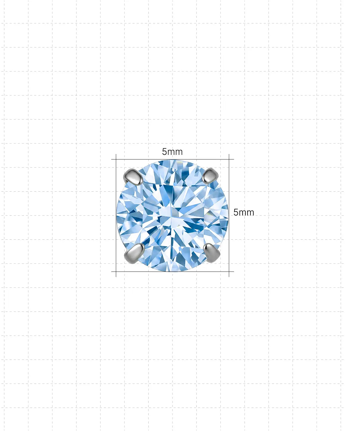Brilliant Moissanite Solitaire Flatback Stud
