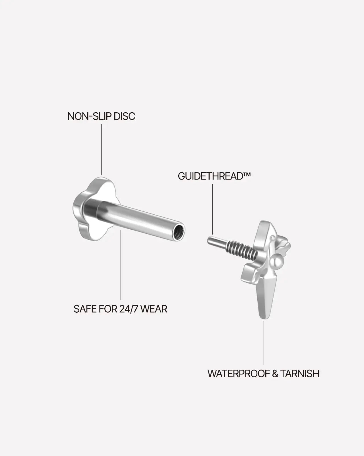 Gothic Dagger Flatback Stud