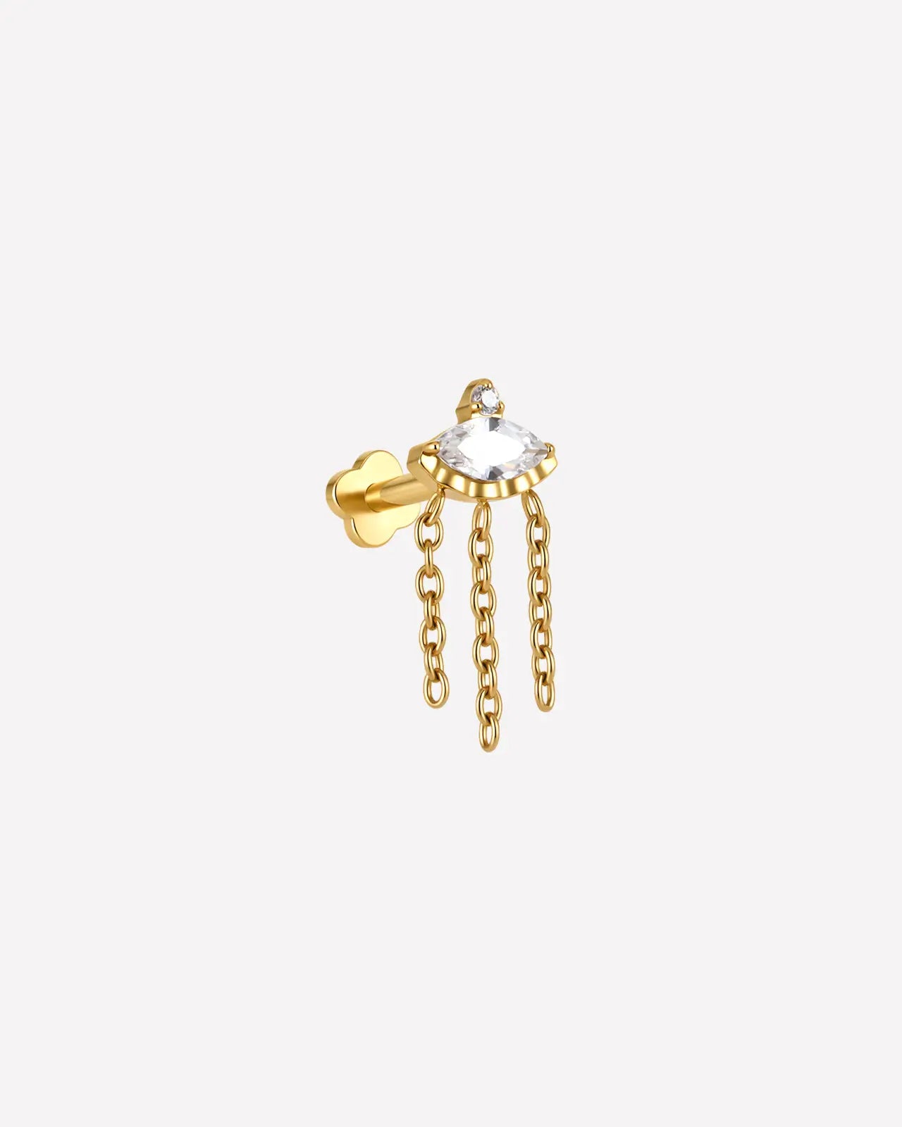 Marquise Eye Cascade Flatback Stud
