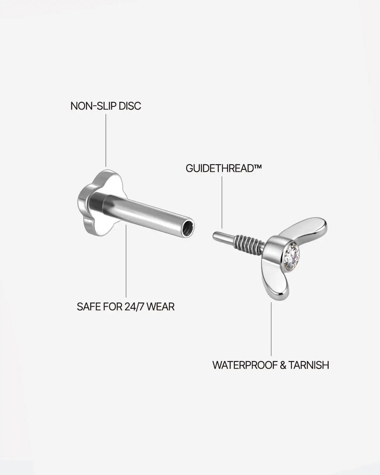 Wingnut Handle Flatback Stud