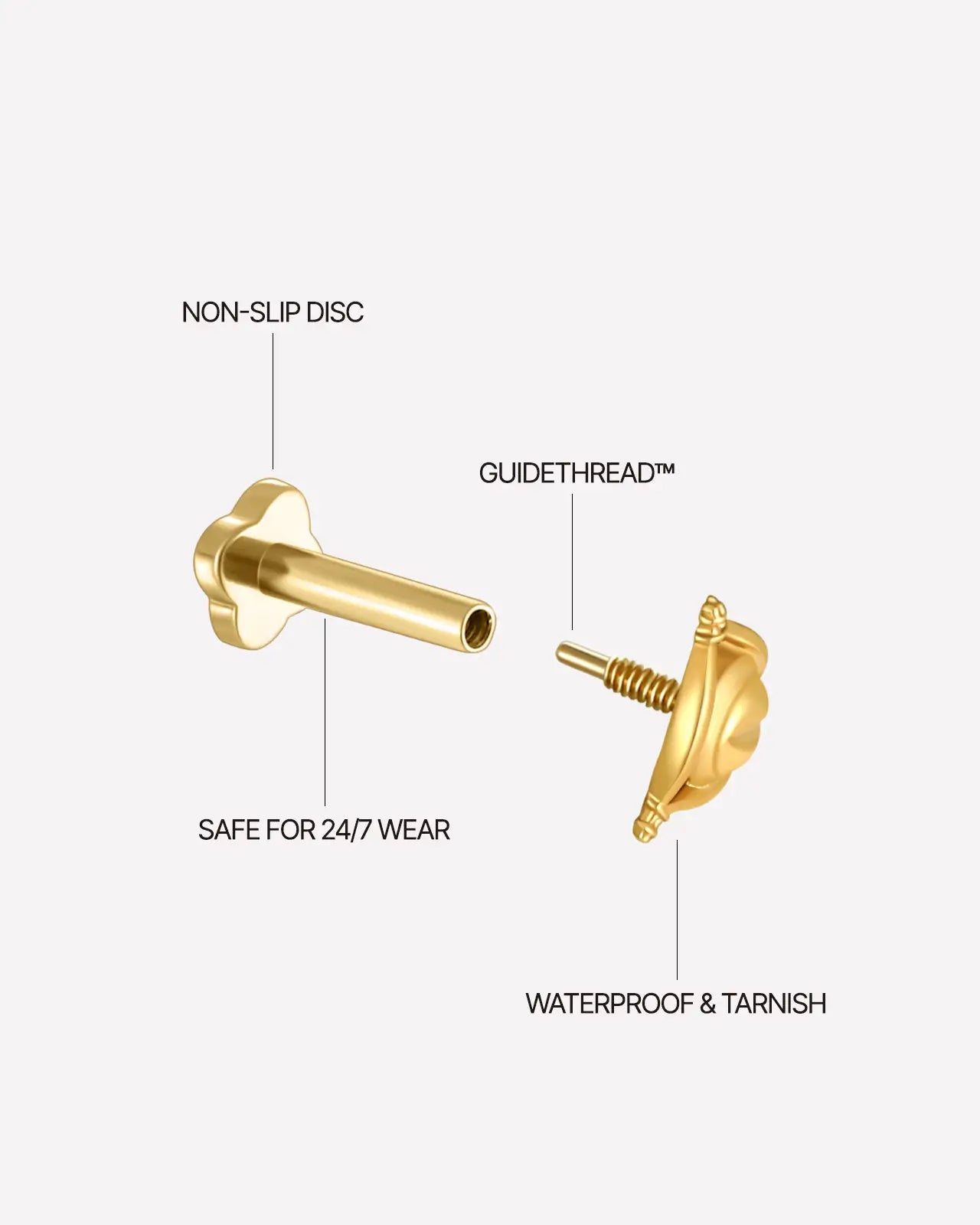Triune Sigil Flatback Stud