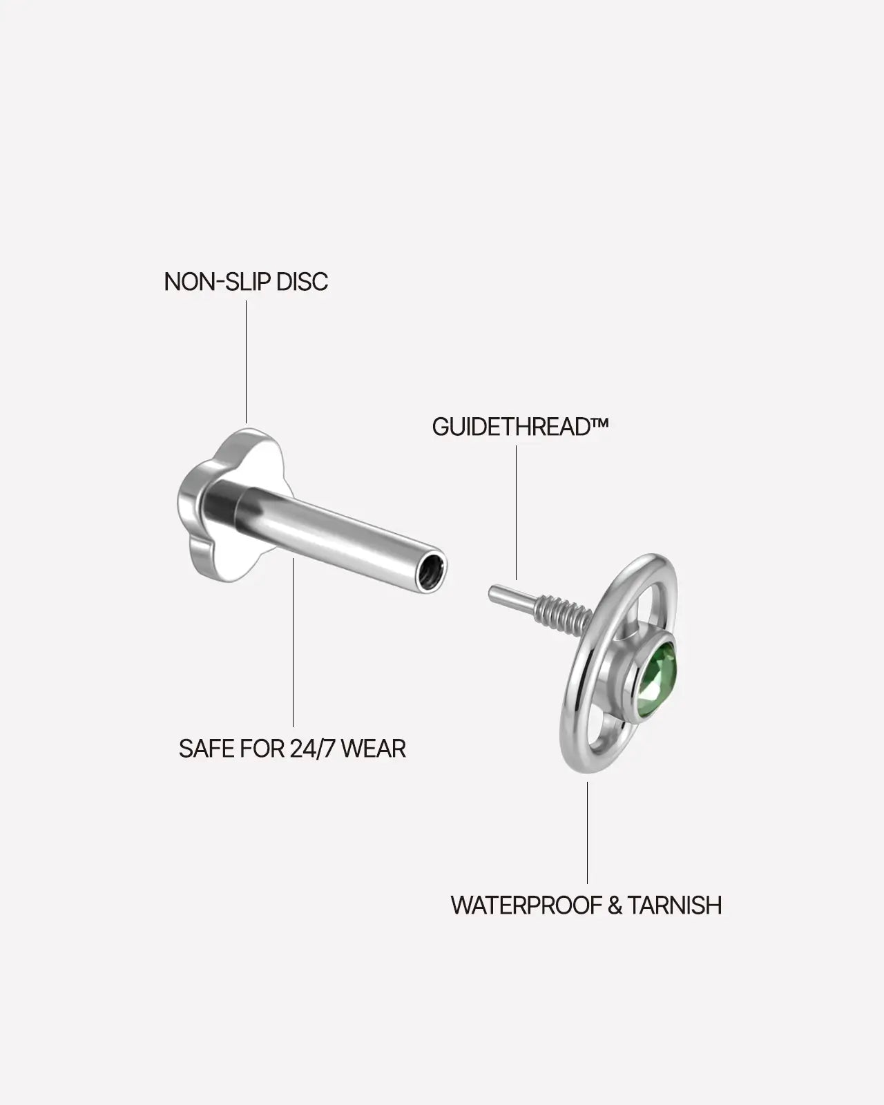 Remache de espalda plana Orbit Halo