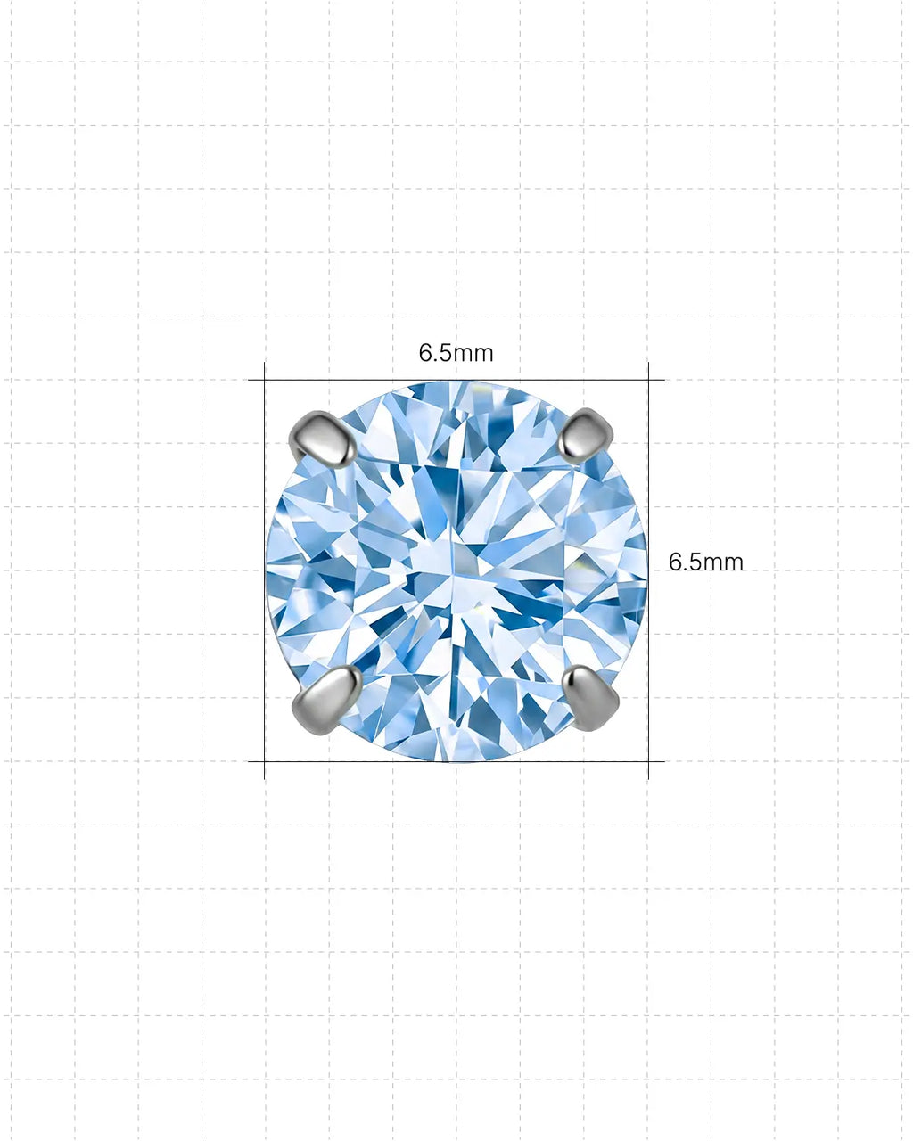 Brillanter Moissanit Solitaire Flatback Stud