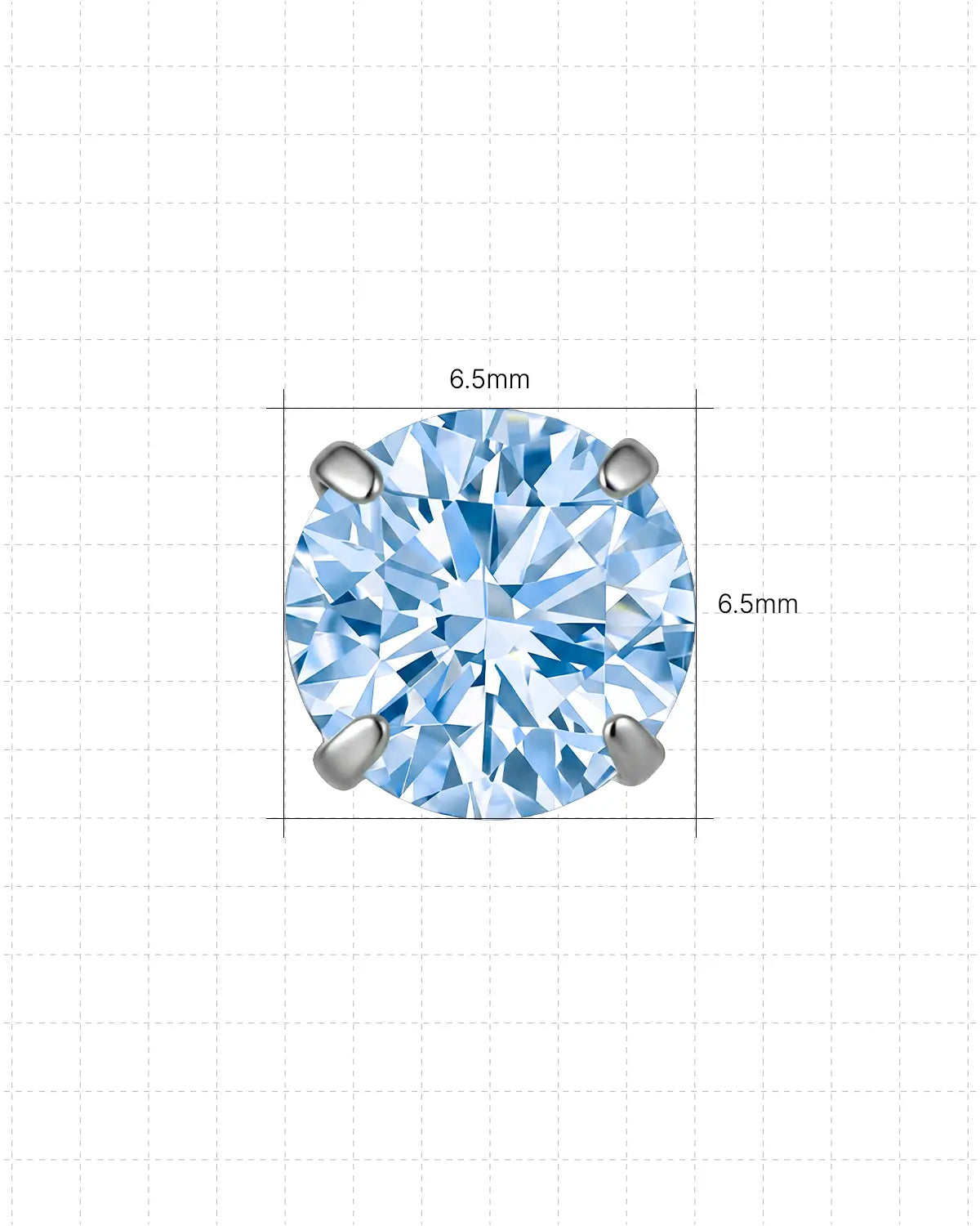 Brillanter Moissanit Solitaire Flatback Stud