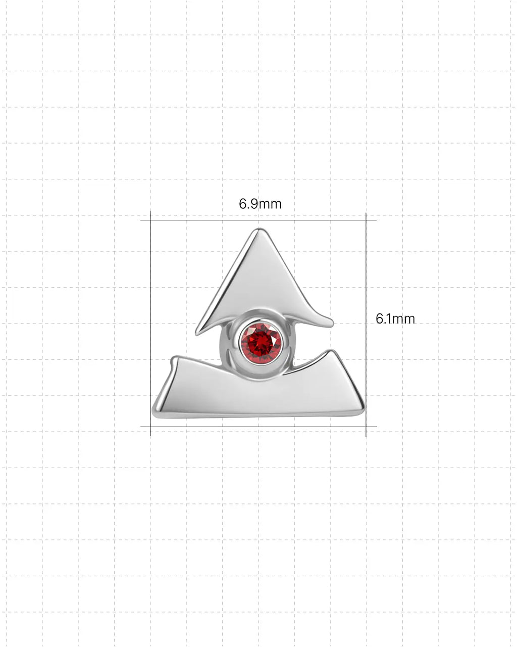 Pyramiden-Talisman-Flatback-Stecker