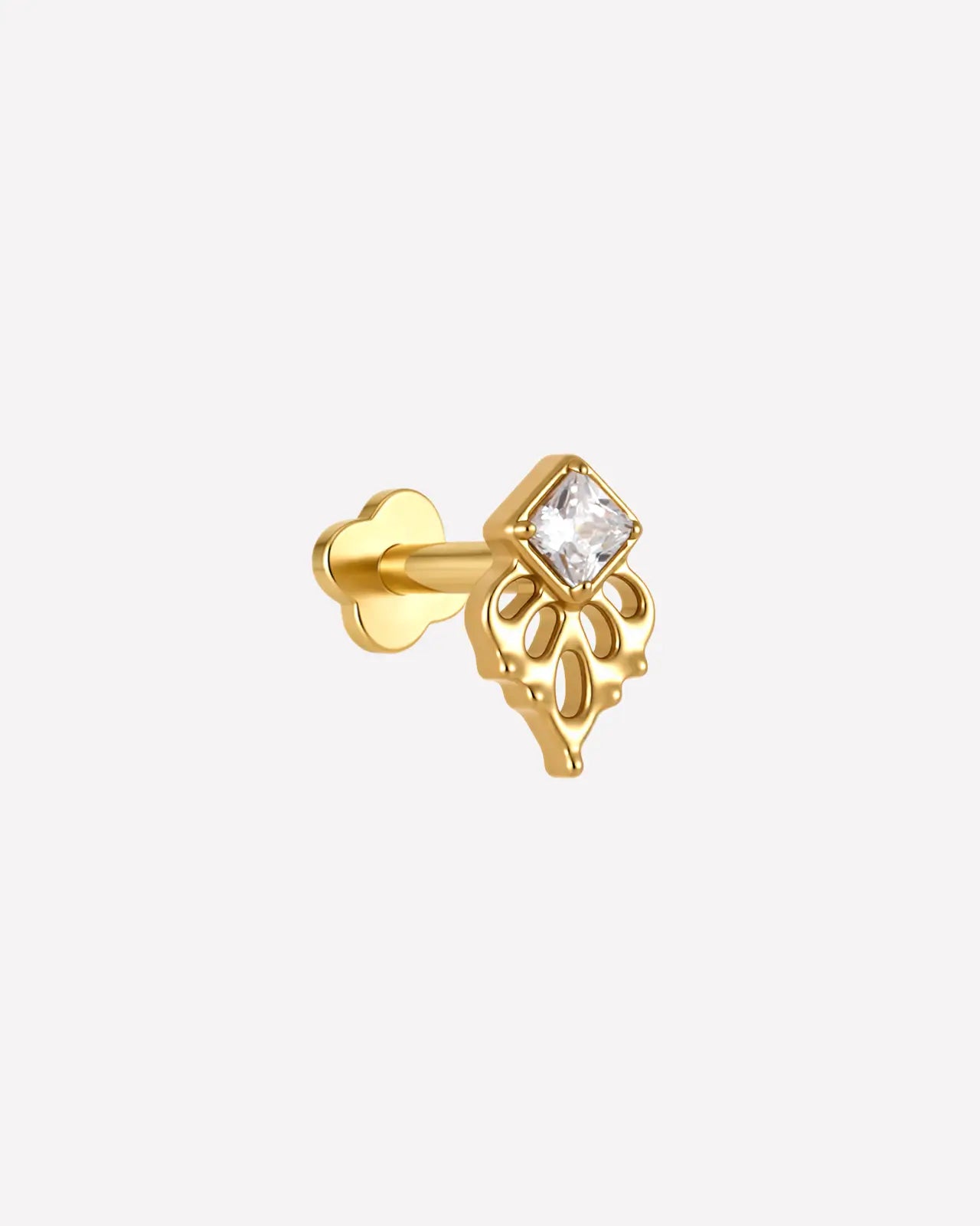 Ornate Diamond Bloom Flatback Stud