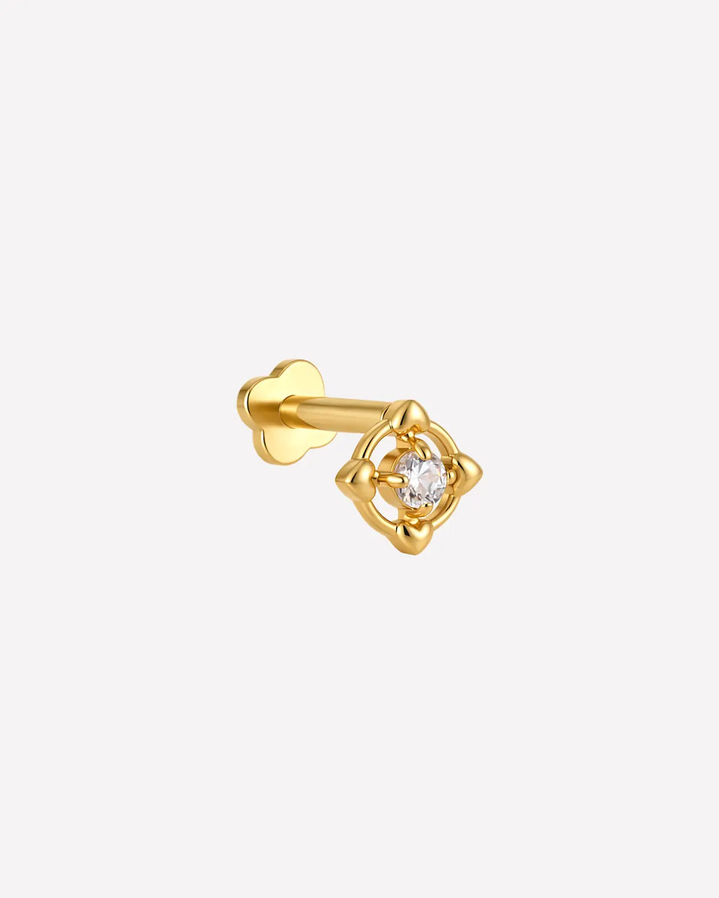 Heart Halo Flatback Stud