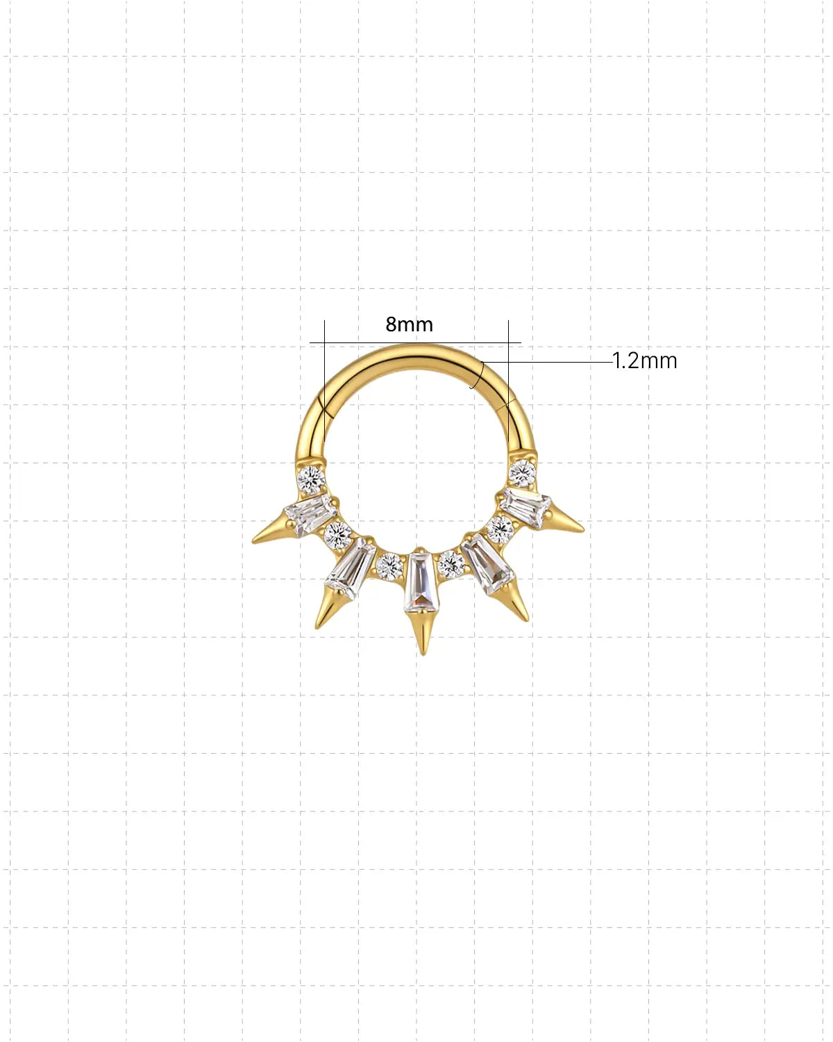 Zircon Spike Fringe Clicker