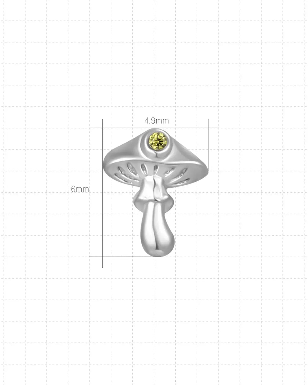 Zirkon-Pilz-Flatback-Stecker