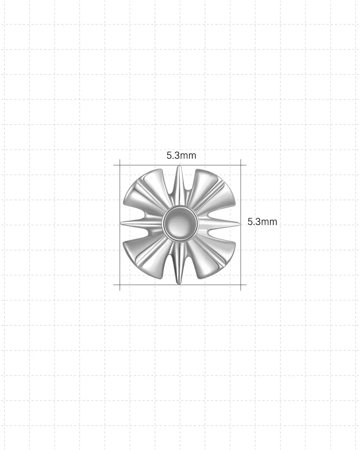 Sunburst Bloom Flatback Stud