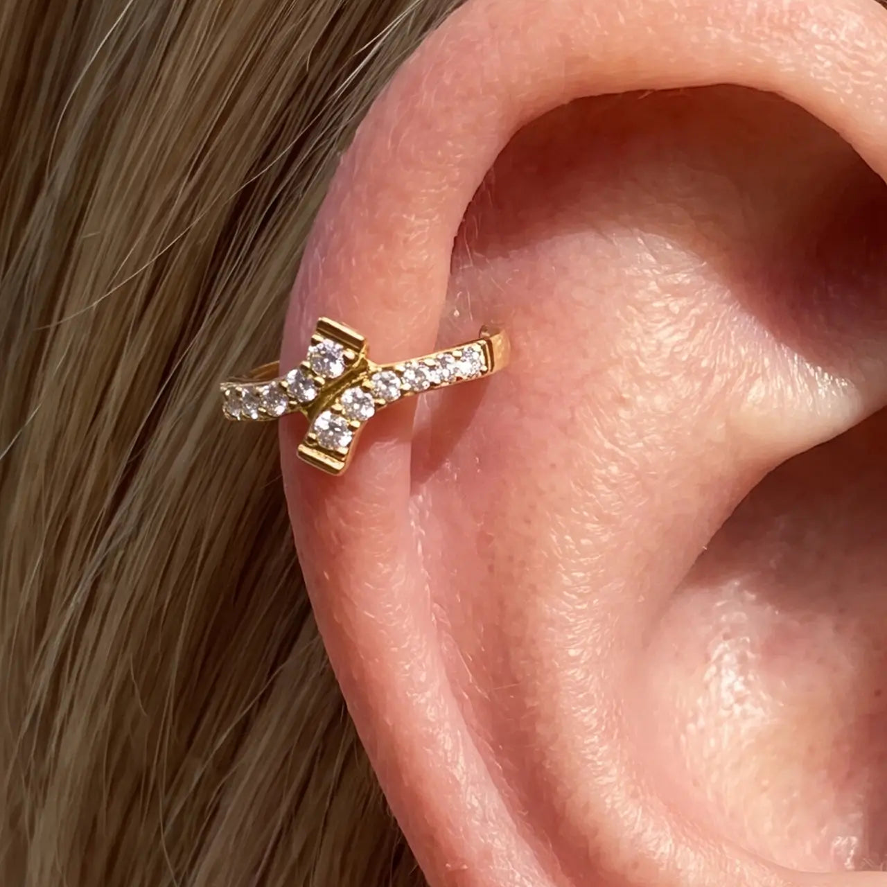 Crosslight Pave Clicker Ring