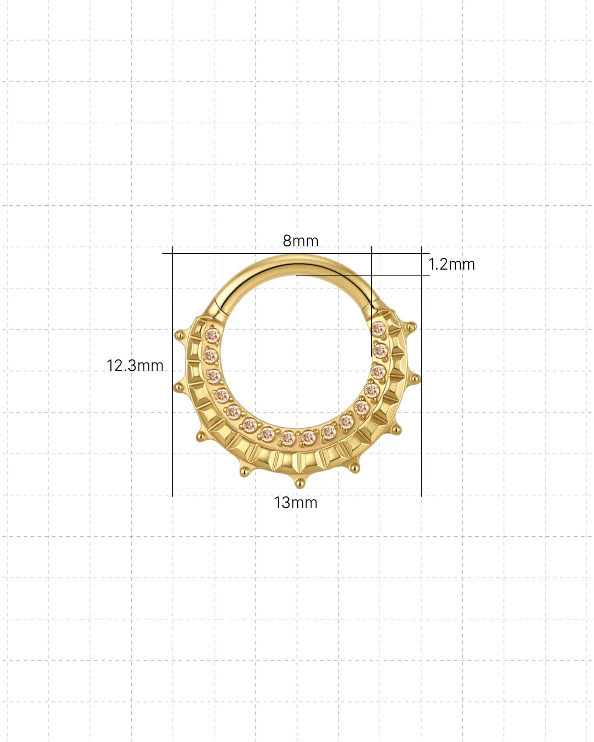Milgrain Pavé Halo Clicker