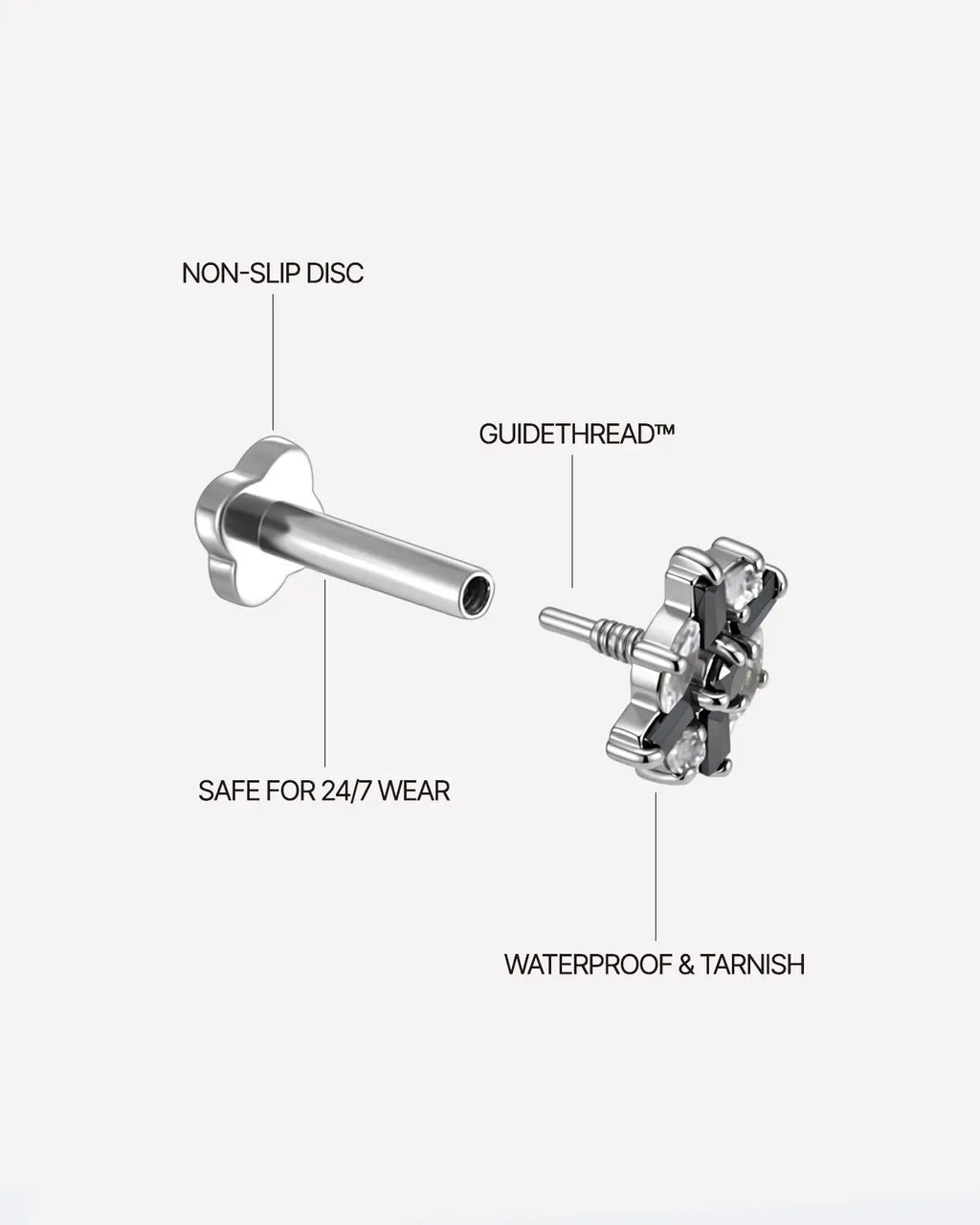 Crossburst Halo Flatback Stud