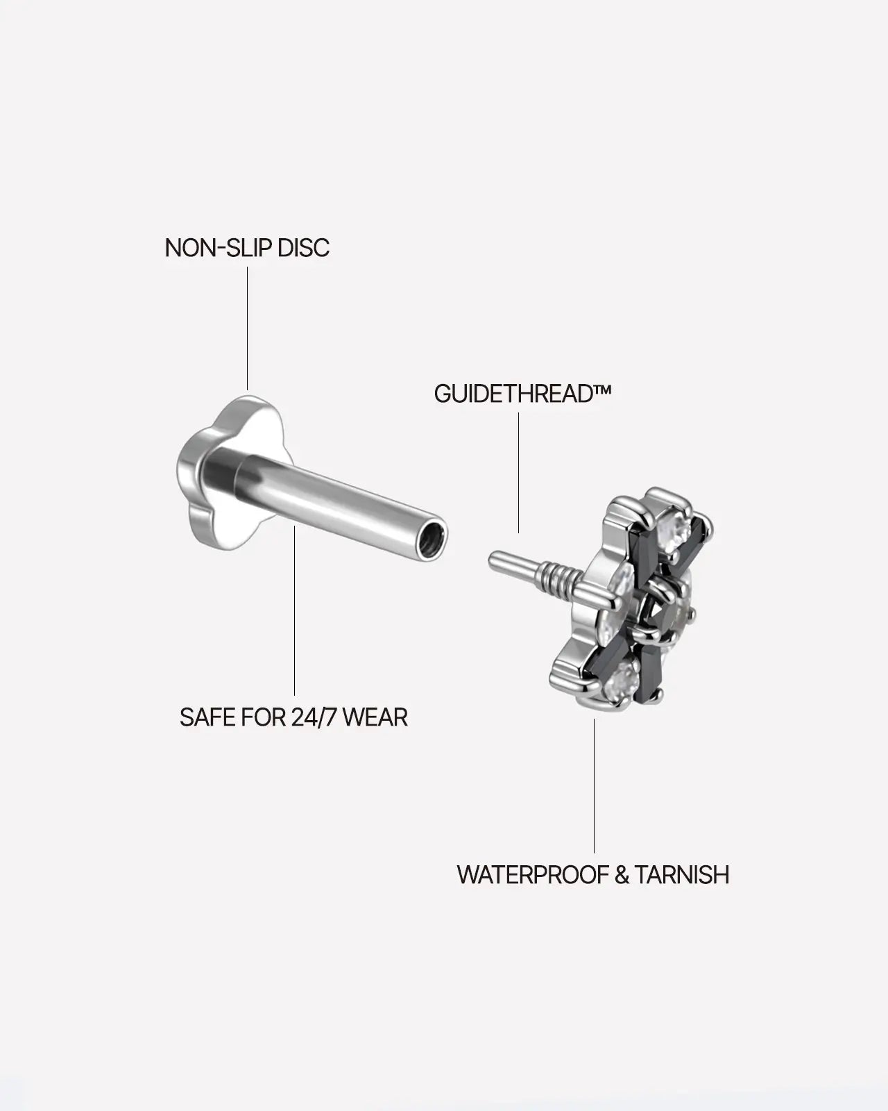 Crossburst Halo Flatback Stud