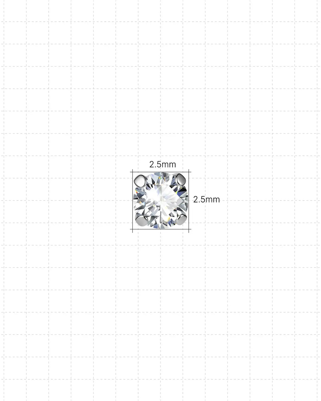 Brilliant Moissanite Solitaire Flatback Stud