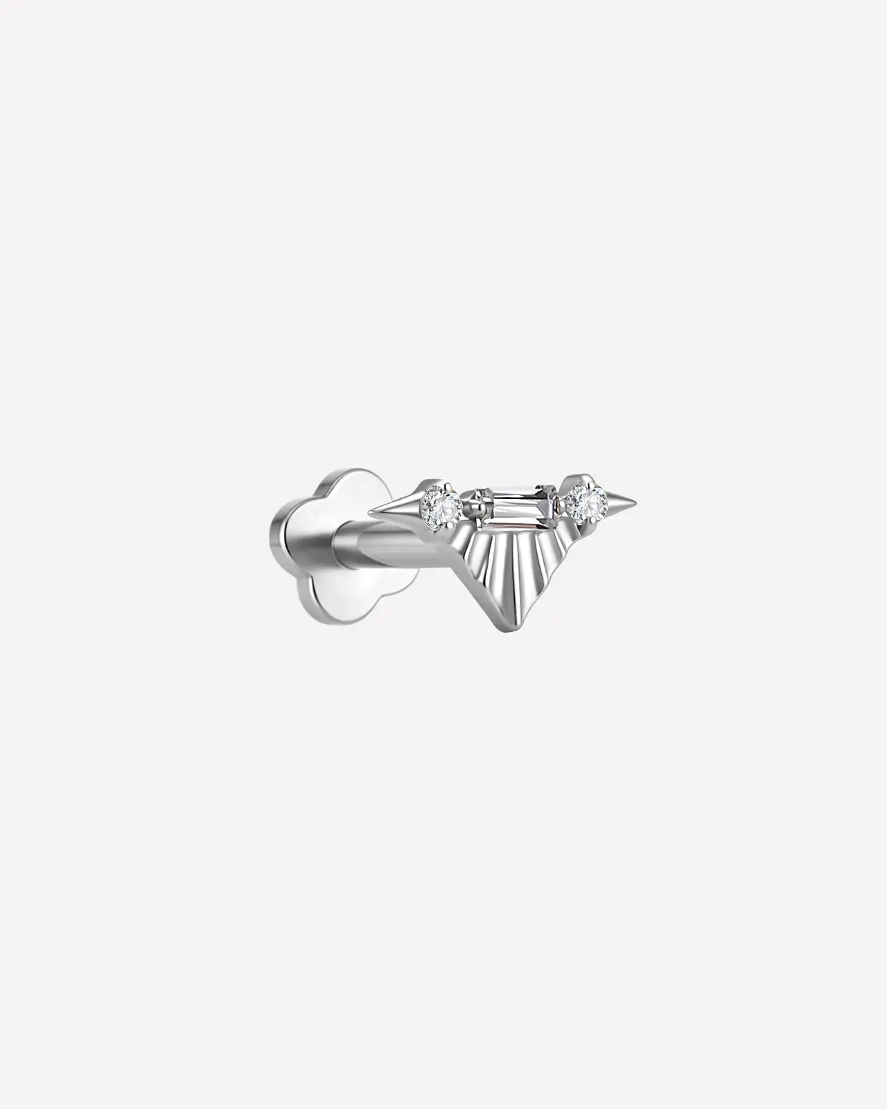 Shell Fan Trio Flatback Stud