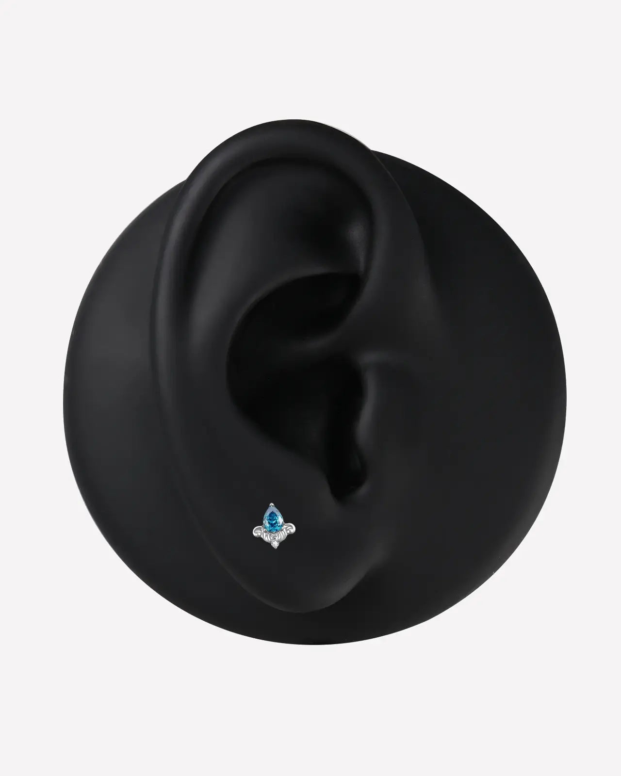 Fleur-De-Lis Teardrop Flatback Stud