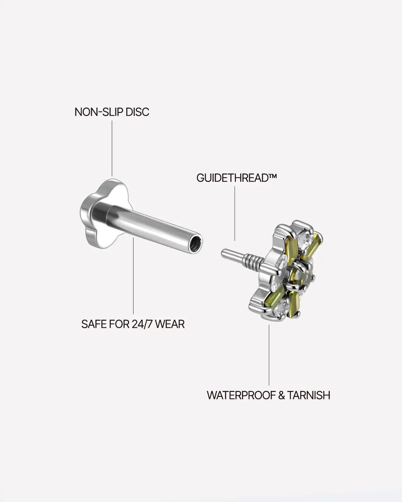 Crossburst Halo Flatback Stud