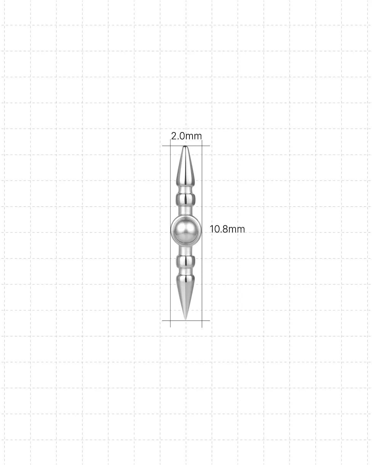 Sculpted Cone Bead Flatback Stud